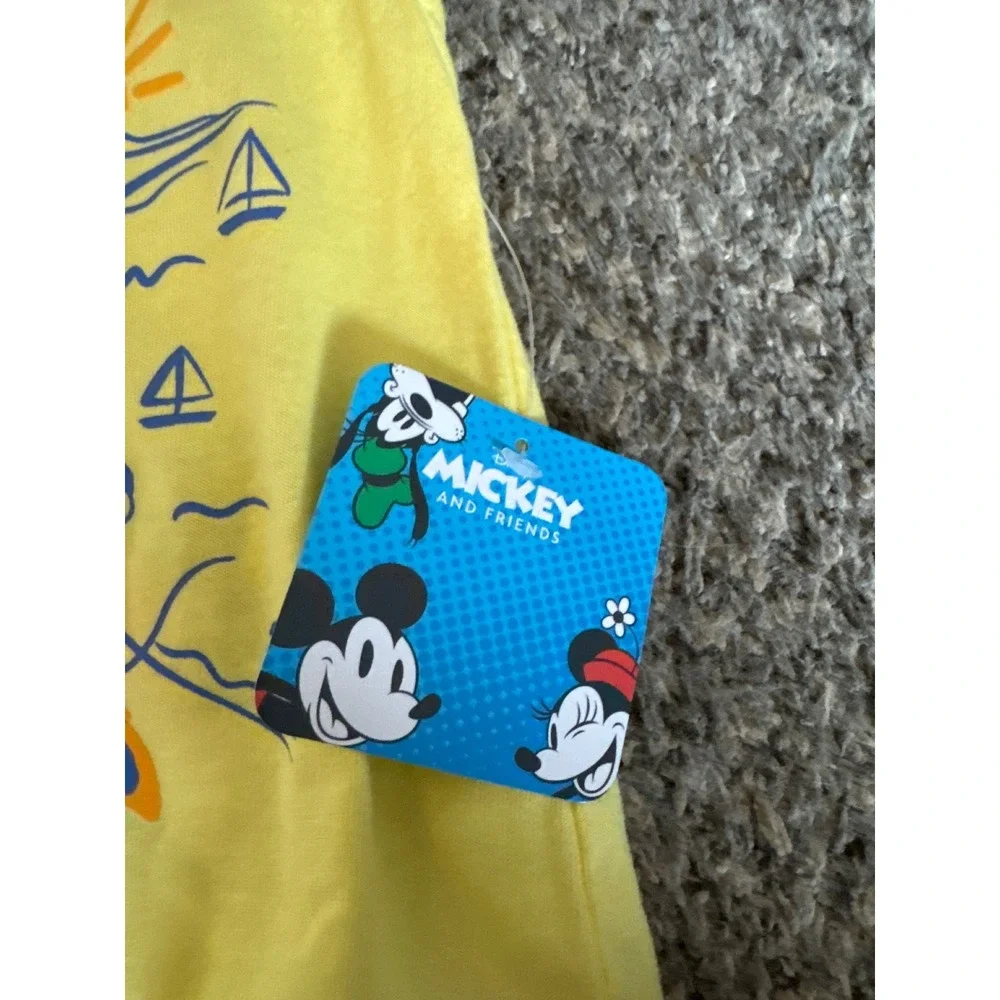 2T Disney Mickey and Friends Amalfi Coast Yellow Tank and Chevron Short Set Kids